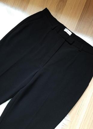 2 вещи по цене 1. стильные черные прямые шерстяные брюки со стрелками на высокой посадке a woman4 фото
