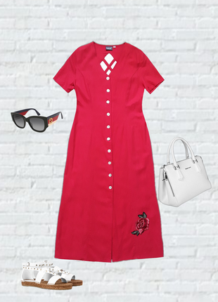 Красивое льняное платье/халат от linea .