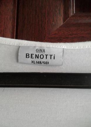 Белоснежный трикотажный лонгслив, кофта с длинным рукавом из вискозы benotti батал7 фото