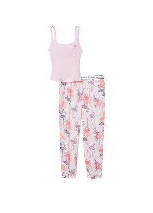 Victoria´s victorias secret виктория сикрет пижама, костюм для сна cotton tank jogger pajama set2 фото