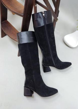 Дизайнерські чоботи vikka 2 🧙♀️натуральна шкіра замш / дизайнерскі чоботи vikka натуральна шкіра замш осінь зима