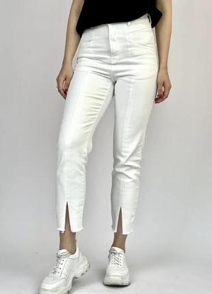 Джинси skinny з розрізами білі