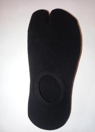 Шкарпетки для табі з перетинкою следка шкарпетки чорні чорні короткі під табі maison margiela