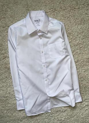 Біла сорочка як нова на 9-10 років) marks & spencer
