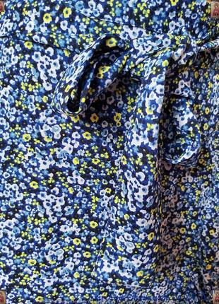 Фирменная grand gallery юбка в пол с имитацией на запах в мелкие цветочки, размер л-хл8 фото
