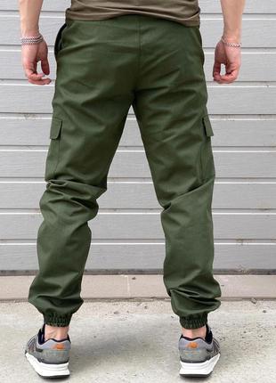 Чоловічі спортивні штани (ріп стоп) / хакі, темно-зелені6 фото