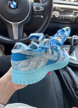 Кросівки жіночі nike sb dunk c off white blue/ кросівки жіночі найк сб данк офф вайт3 фото