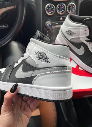 Кросівки жіночі nike air jordan retro 1 grey black/ кросівки жіночі найк аїр джордан ретро 14 фото