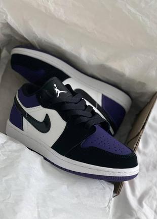 Кросівки nike air jordan 1 low purple