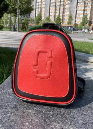 Стильный женский мини рюкзак сумка, сумка-рюкзак прогулочный красный3 фото