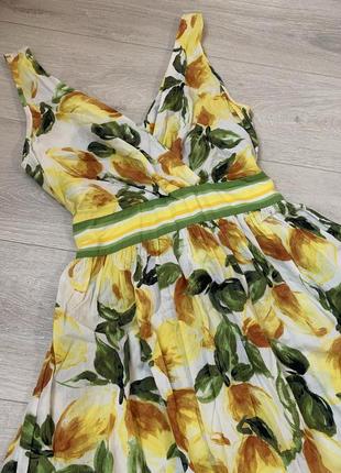 Хлопковое платье в лимоны 🍋 dorothy perkins4 фото