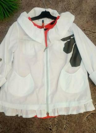 Бавовняна біла вітровка / куртка 100% cotton