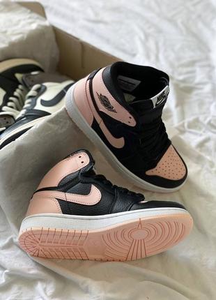 Кросівки nike air jordan retro high peach/black6 фото