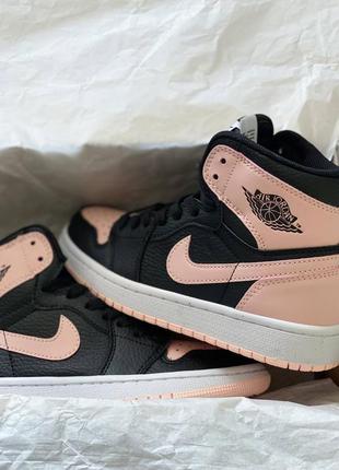 Кросівки nike air jordan retro high peach/black2 фото