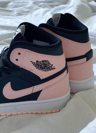 Кросівки nike air jordan retro high peach/black3 фото