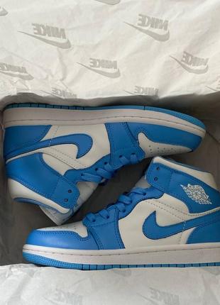 Кросівки nike air jordan retro high blue/white