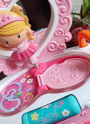 ® fisher price princess ❤ волшебная музыкальная шкатулка с зеркалом трюмо развивающая игрушка2 фото