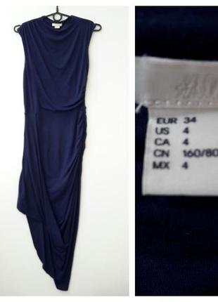 Ексклюзив сині плаття міді плаття в підлогу маленький розмір xs1 фото