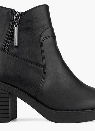 Полуботинки женские демисезонные чёрные натуральная кожа украина  alromaro - размер 36 (23,7 см)