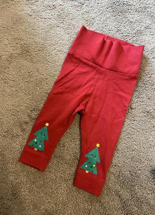 Штанці новорічні штани ялинка1 фото