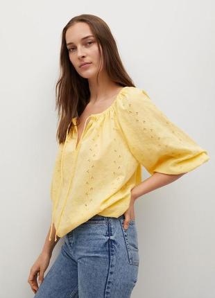 Стильна блузка mango з прошви3 фото