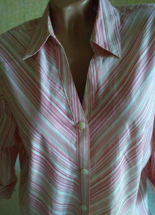 Симпатичная рубашка -блуза в полоску3 фото
