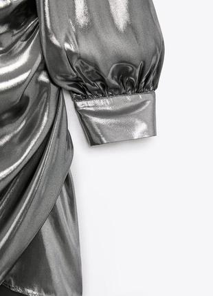 Платье (сукня) из металлизированой ткани zara, размер м3 фото