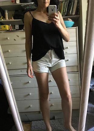 Базова чорна майка на бретелях 12-14 шифон