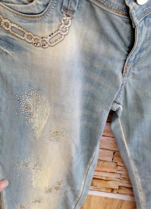 Літні джинсові шорти шорти спідниці бриджі стразах стрейч нові з етикеткою відпало кілька страз летн3 фото