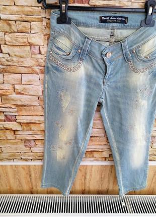 Літні джинсові шорти шорти спідниці бриджі стразах стрейч нові з етикеткою відпало кілька страз летн5 фото