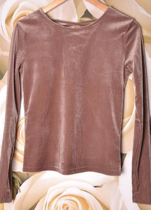 Пудрова кофточка в рубчик вельвет reserved