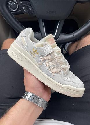Мужские кроссовки adidas forum beige white 40-42-44-45