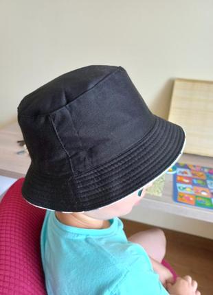 Панама капелюх двохстороння чорна3 фото