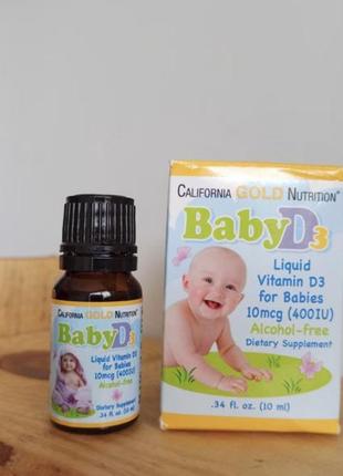 Витамин d3 для детей от california gold nutrition жидкий витамин d3 без спирта для детей