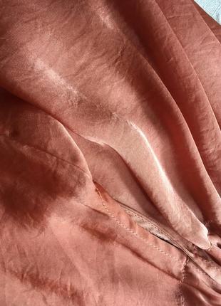 Шикарная kira plastinina абрикосовая блузка топ сатин xs2 фото
