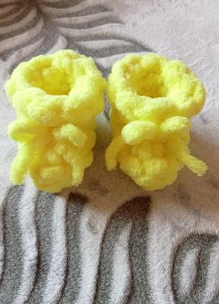 Вязаные пинетки