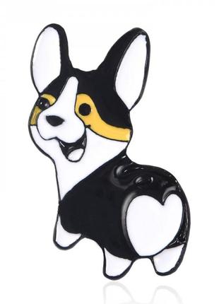 Емальована брошка значок пін тварини собаки цуценя коргі brgv112525