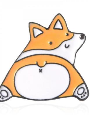Емальована брошка значок пін тварини собаки цуценя коргі brgv112524