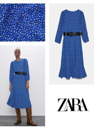 Вискозное свободное ярусное новое платье zara с поясом свободного кроя 100 % вискоза