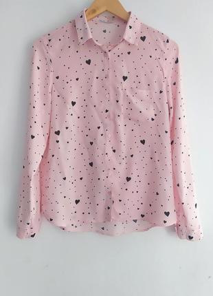 До дня закоханих💕сорочка в сердечка cropp розмір s