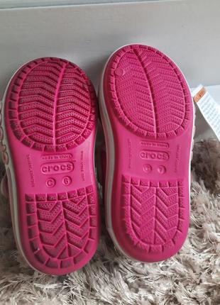 Босоніжки дитячі crocs bayaband candy pink4 фото