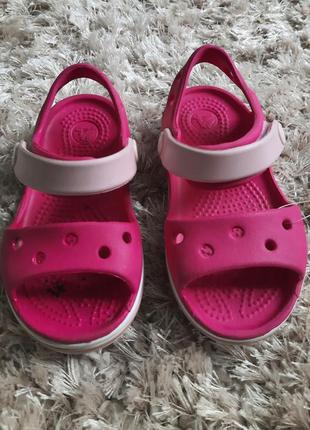 Босоніжки дитячі crocs bayaband candy pink2 фото