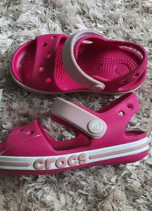 Босоніжки дитячі crocs bayaband candy pink3 фото