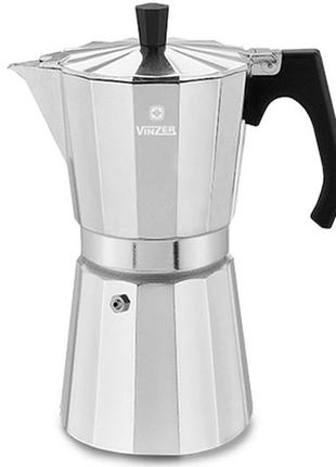 Кофеварка гейзерная vinzer moka espresso induction, 9 чашек по 50 мл [89384]