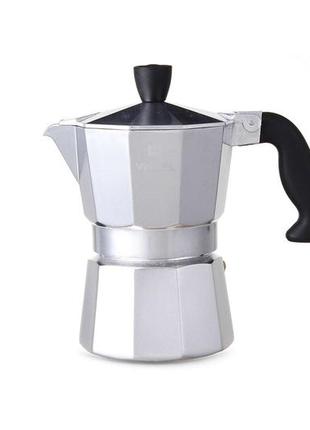 Кофеварка гейзерная vinzer moka espresso 3 чашки по 50 мл [89385]2 фото