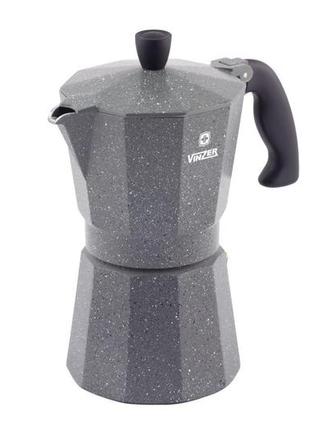 Кофеварка  гейзерная vinzer moka granito, 6 чашек по 50 мл [89398]2 фото