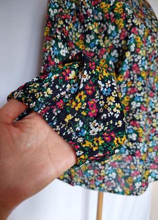 Стильная цветочная блуза свободного кроя m&co(размер 14)4 фото