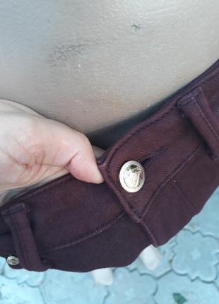 Стильные утпепленные штаны скини цвета марсала2 фото
