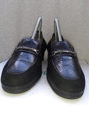 Женские кожаные, лаковые, замшевые мягкие туфли лоферы. размер 6,5 h на  широкую, полную ногу2 фото