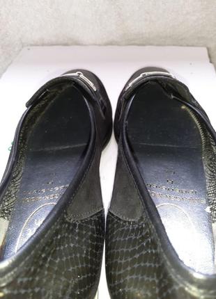 Женские кожаные, лаковые, замшевые мягкие туфли лоферы. размер 6,5 h на  широкую, полную ногу7 фото